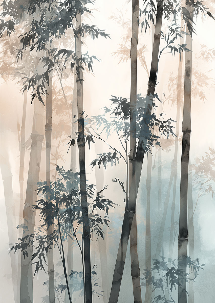 Bamboo Forest Canvas Print & Poster Wall Art - AI PRINT LAB